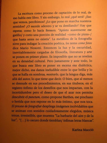 Libro El Proceso De Fotografiar Poesía Mario Nosotti