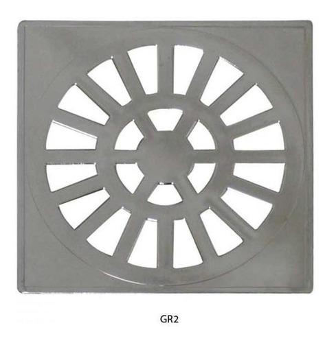 Grelha Astra Gr02 10.2 X 10.2cm Quadrada Cromada