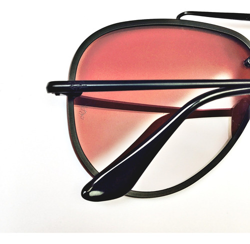 Ray Ban RB3584n 90827v Aviator Blaze Blue Mirror Black Icon Color Café-dourado
