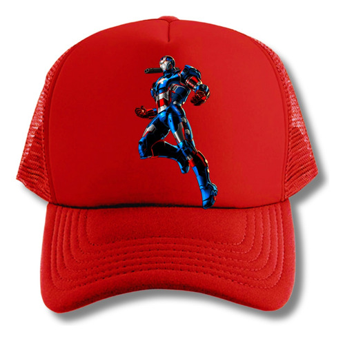 Gorra Iron Patriot Iron Man Series Geeks Red Truckers 