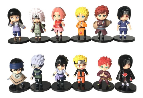 Set 12 Figuras De Naruto Shippuden - Colección Anime