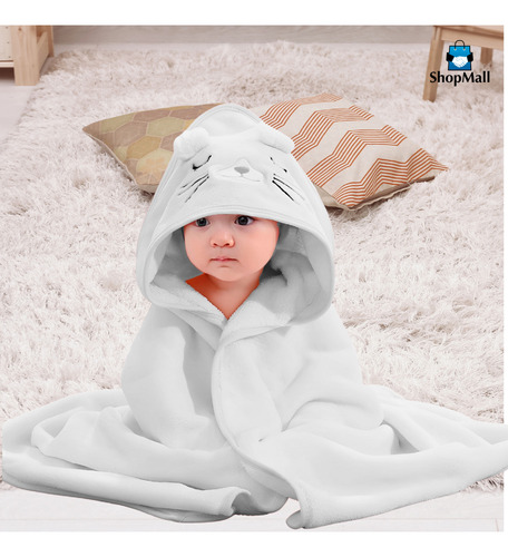Toalla De Baño Bebé Con Capucha Manta Suave Animales Color G