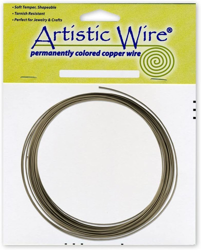 Artistic Wire - Alambre De Calibre 16, Laton Envejecido, 25