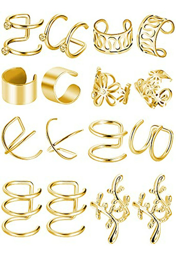 Aros Ear Cuffs Acero Inoxidable 8 Estilos