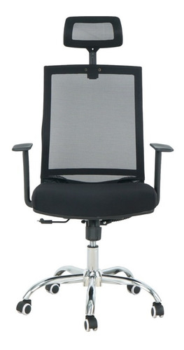 Silla De Oficina Ergonómica Valensa Ejecutiva Soporte Lumbar Color Negro