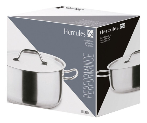 Caçarola Com Tampa Aço Inox 34cm 20 Litros Hércules Pa50-020