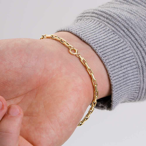 Pulseira Cardano De 2.9mm Em Ouro 10k Com Fecho Mola 17,0 Cm