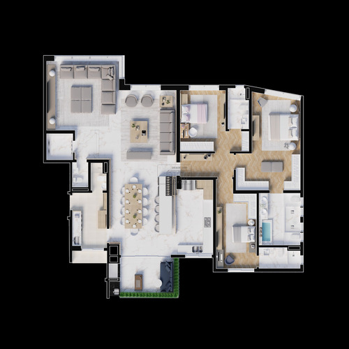 Imagem 10 de 30 de Apartamento Com 3 Dormitórios À Venda Com 404.84m² Por R$ 2.950.400,00 No Bairro Cabral - Curitiba / Pr - Ap 1904