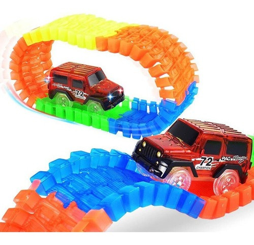 Magic Track Carro Luz Pista 56 Piezas Juguete Niños + Bateri