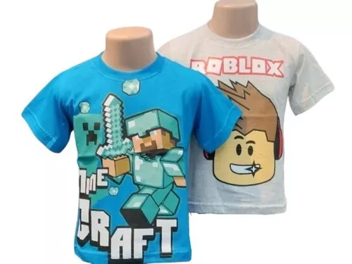 Camiseta do Roblox - Jogo Infantil - 100% algodão fio 30.1