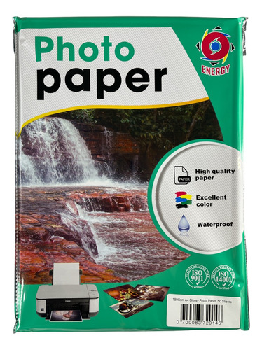 Papel Fotográfico 180 Gramos Glossy A4 500 Hojas