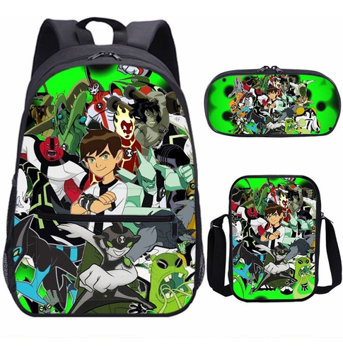 Bolsas Escolares Ben10 Bolsa De Lápices Bolsos De Hombro De