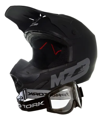 Casco Vertigo Mz3 Cross Gris Negro Xl