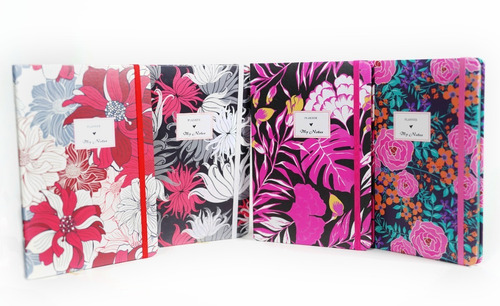 Imagen 3 de 5 de Cuaderno Tapa Dura Libreta Anotador Elastico Varios Diseños