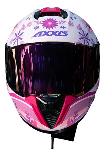Casco Moto Integral Axxis Ay Güey Pintora Ece2206 Dama Rosa Claro C8 S