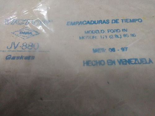 Juego De Empacadura Tapa Cadena Ford 6v M171(2.8l) Año 85-86