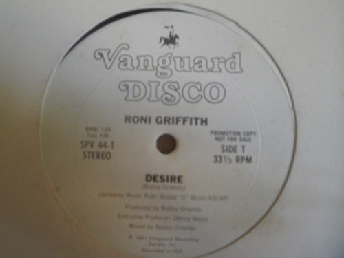 Remix Vinyl Roni Griffith - Desire / I Want Your Lovin' 1981