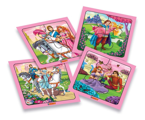 Puzzle Princesa X4 Cortes X4 Unidades Duravit Jug.del Tomate