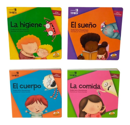 4 Libros Col. Yo Tambien- Comida, Higiene, Sueño, Cuerpo