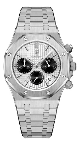 Reloj Poedagar Octogonal Plata Lujo Hombre Royal Oak Poe014