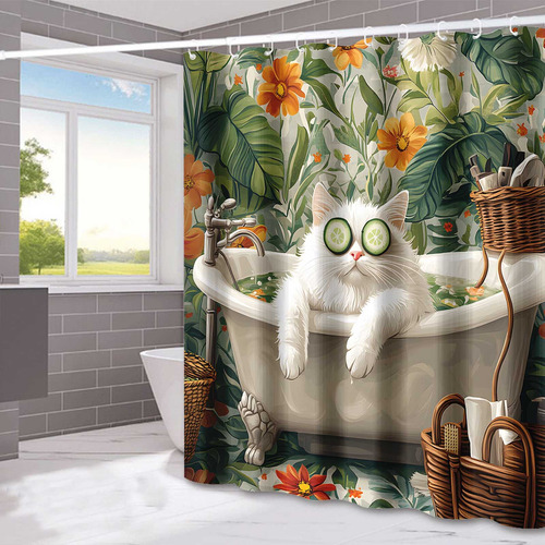 Cortina De Ducha W Holiday Decoration Home Bathroom Dry And