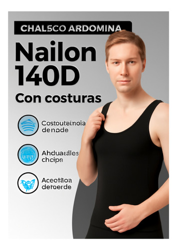 Camiseta Hombre 2x Moldeadora Reductora Faja Corte Esbelto