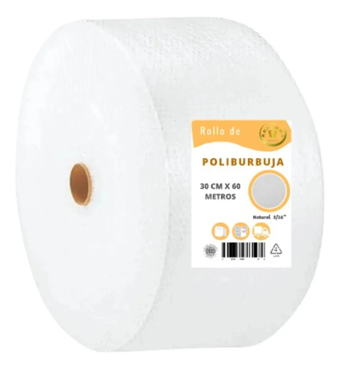 Papel Burbuja - Plastico Burbuja Chica Rollo 30cm X 60 Mts