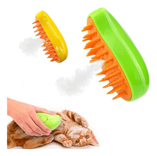 Pack X2 Cepillo De Vapor Para Mascota 3 En 1 Quita Los Pelos