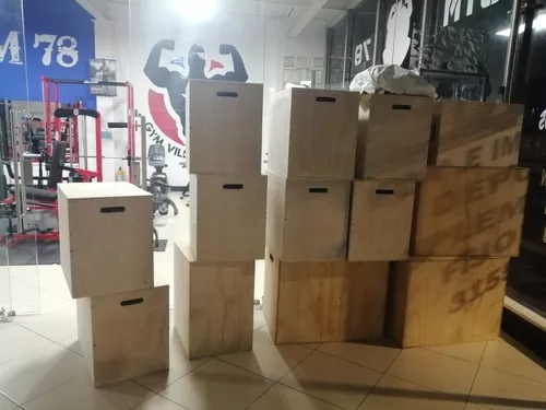 Cajón Crossfit de Madera Doble Refuerzo 50 x 60 x 75 cm (Importado)