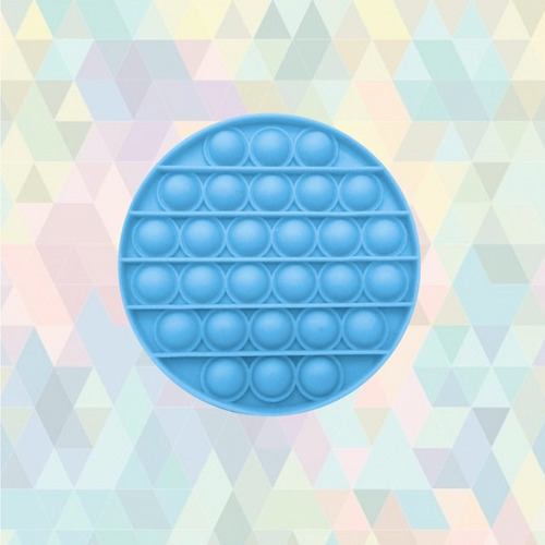 Imagem 1 de 2 de Pop It Fidget Toys Bubble Anti Stress Redondo Azul