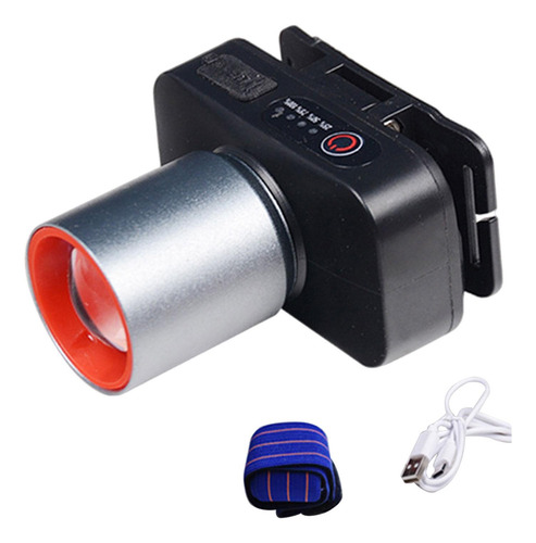 Linterna Frontal Led Impermeable Con Enfoque Ajustable Para