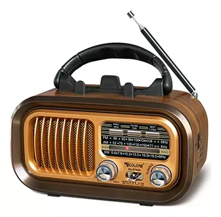 Small Retro Vintage Radio With Bluetooth,portable Trans...