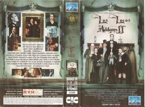 Los Locos Addams Ii Vhs Raul Julia Christina Ricci (Usado)