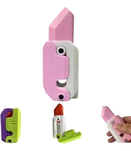 2 Piezas Cuchillo De Plástico Con Juguete Fidget Impreso En