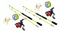 Comprar 2 Equipos De Pesca Cañas 1.80m Y 2.10m + 2 Reel + Accesorios