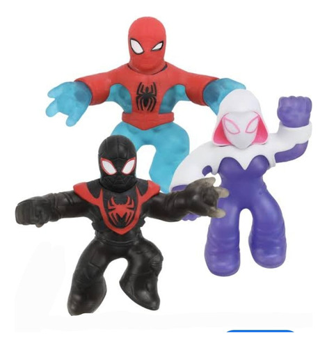 Heroes De Goo Jit Zu Marvel Venom + Spider + Ghost Spider