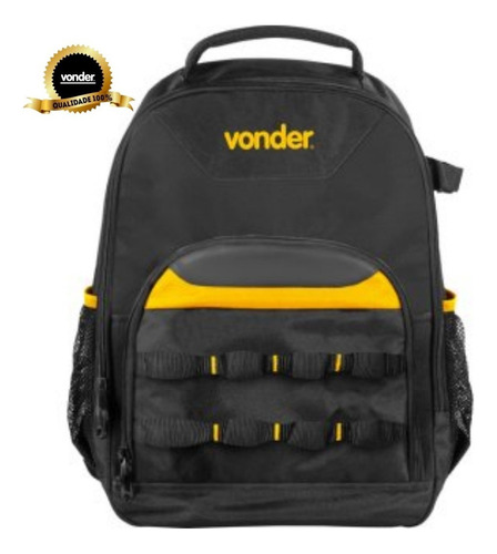 Mochila Para Ferramentas Alças Almofadadas Mov 0400 Vonder Cor Preto