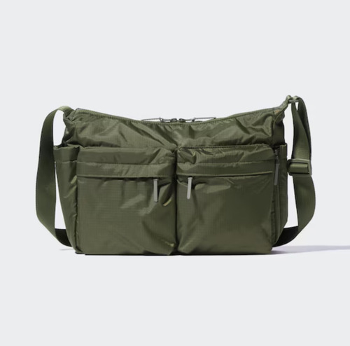 Bolso Con Bolsillo Uniqlo Nuevo Original Verde Oscuro
