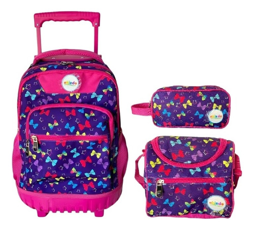Mochila Pack Escolar 3pcs Ekizde Reforced Lazos