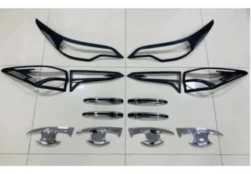 Kit Accesorios 3d Carbón-cromado Toyota Fortuner 2017-2020