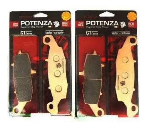 Pastilhas Freio Potenza Ptz229gt Ptz231gt Bandit 600 Gladius