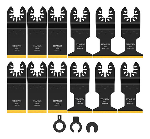12 Hojas De Sierra Oscilantes De Titanio, Cuchillas Multiher
