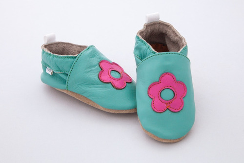 Imagen 7 de 9 de Suabs, Flor Aqua. Zapatos Para Bebé Niña.