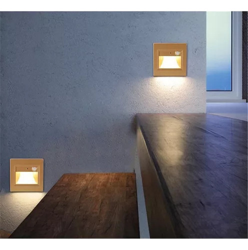 Luz De Escalera Empotrada Led Con Sensor De Movimiento 8