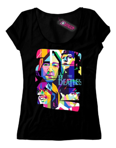 Remera Mujer The Beatles Pop Art 33 Dtg Premium Digitalstamp