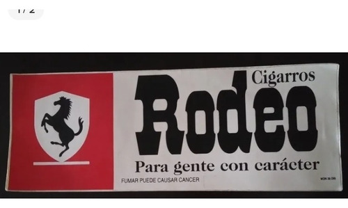 Publicidad Calcomanía De Cigarros Rodeo No Marlboro *