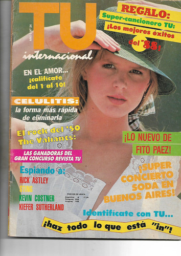 Revista Tu Internacional 1988 Fito Paez Soda Stereo