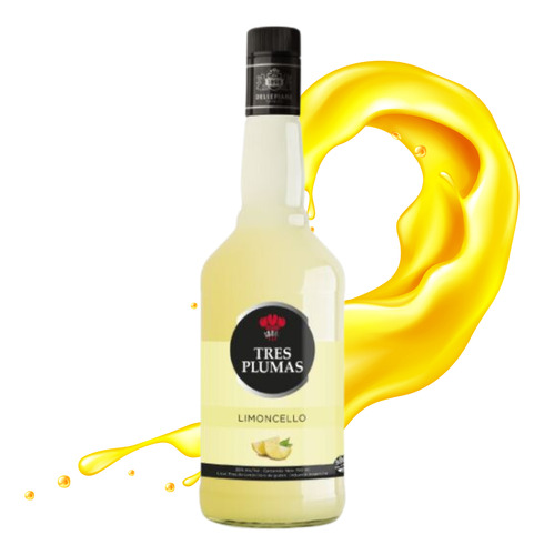 Licor Tres Plumas Limoncello Botella 700ml X12