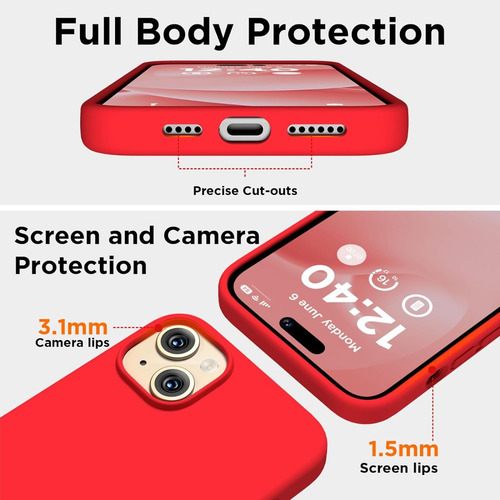 Protector Funda Case Silicona Premium Para iPhone 15