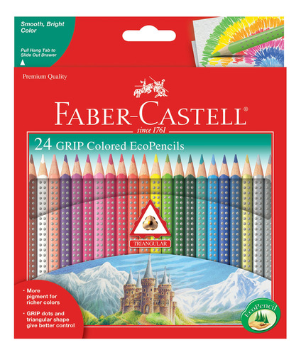 Faber-castell Grip Colored Ecopencils - Paquete De 24 Lapice